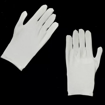 دستکش نخی زنانه سفید ساده کد 55012