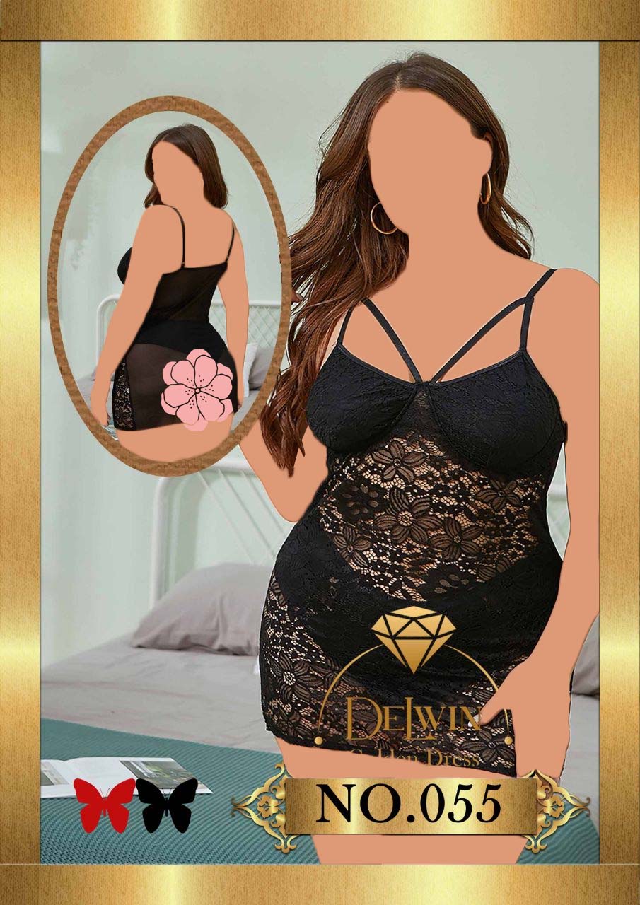 لباس خواب سایز بزرگ Delwin کد 055 - تصویر 2