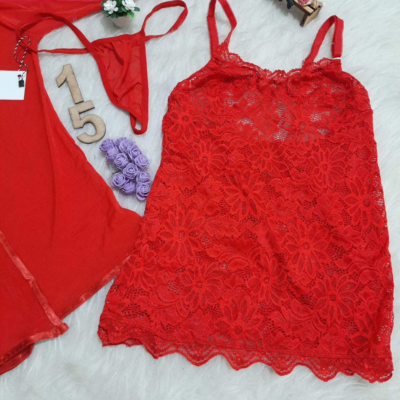 ست تاپ و ربدوشامبر Sensual کد 159 - تصویر 5