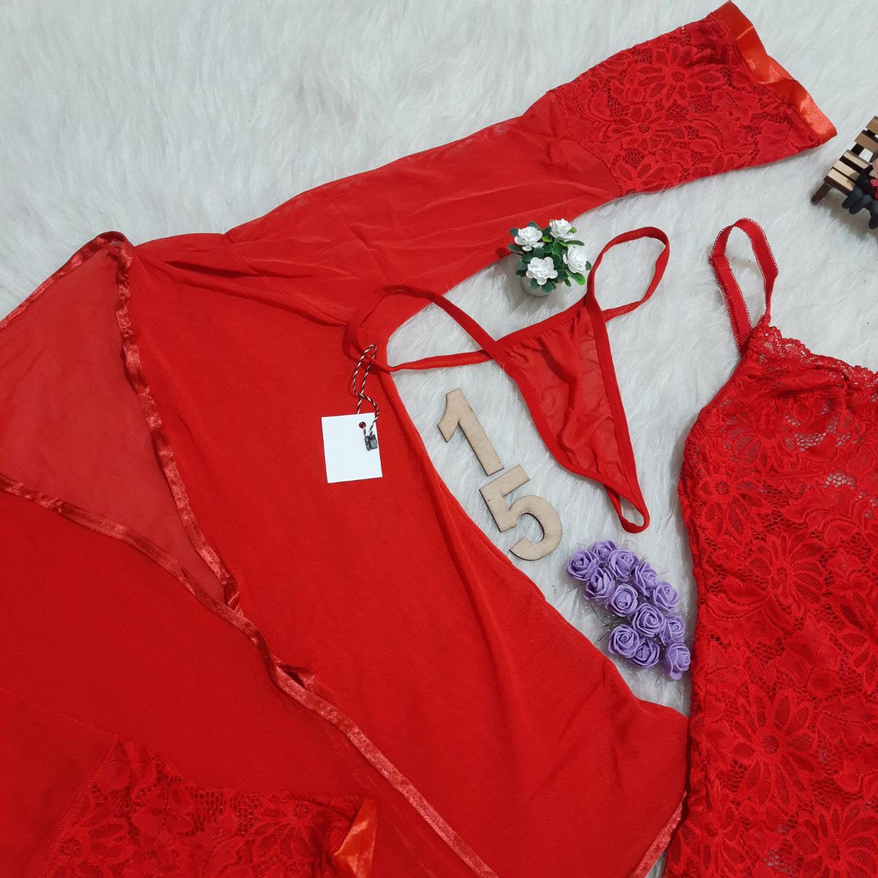 ست تاپ و ربدوشامبر Sensual کد 159 - تصویر 4