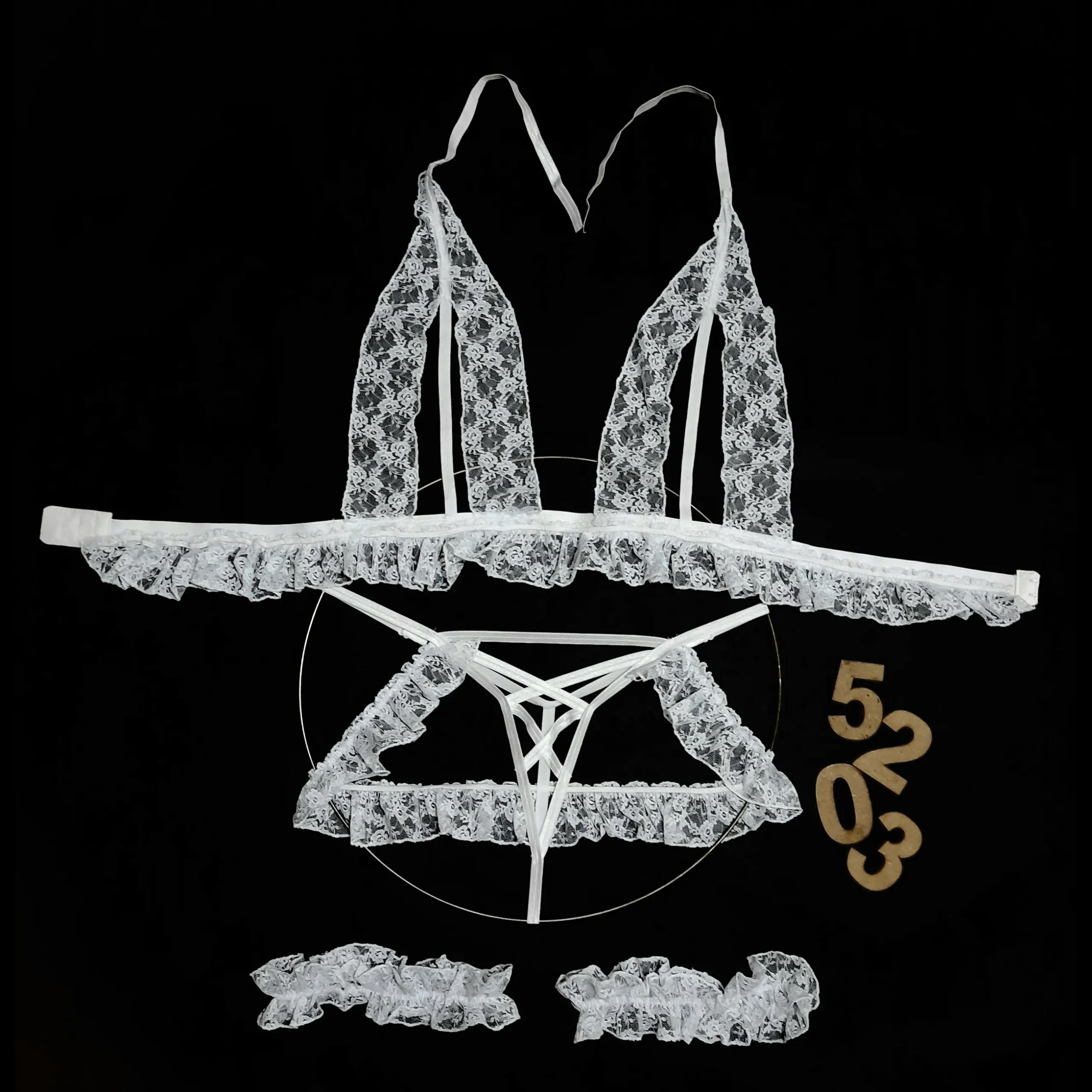 ست فانتزی سه تکه عروس Lady کد 5203 - تصویر 4