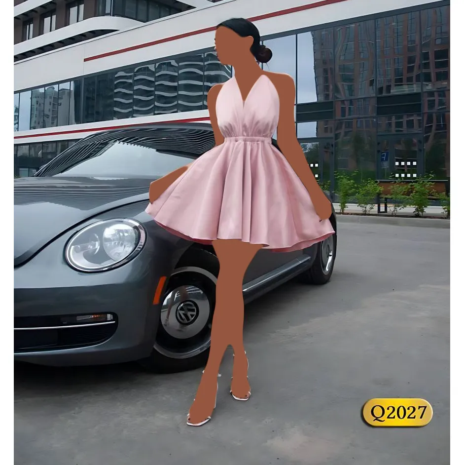 لباس خواب ساتن کوتاه پشت گردنی Queen کد Q2027 - تصویر 6