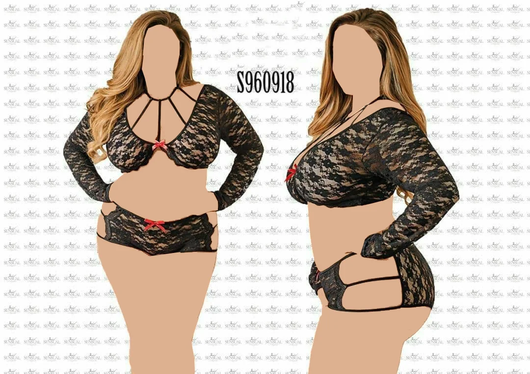 ست فانتزی سایز بزرگ Sensual کد S960918 - تصویر 4