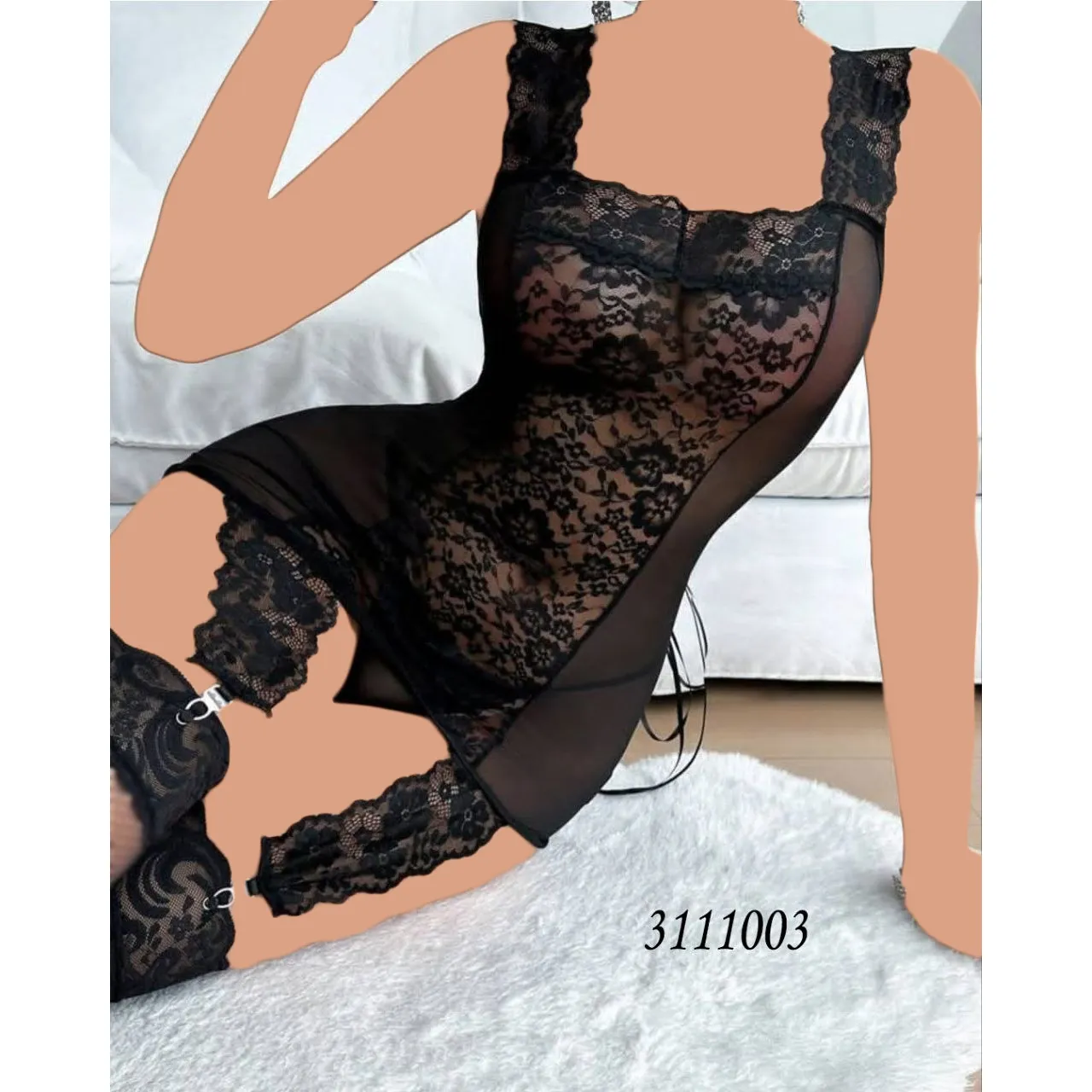 لباس خواب پشتبندی Desire کد 3111003 - تصویر 2