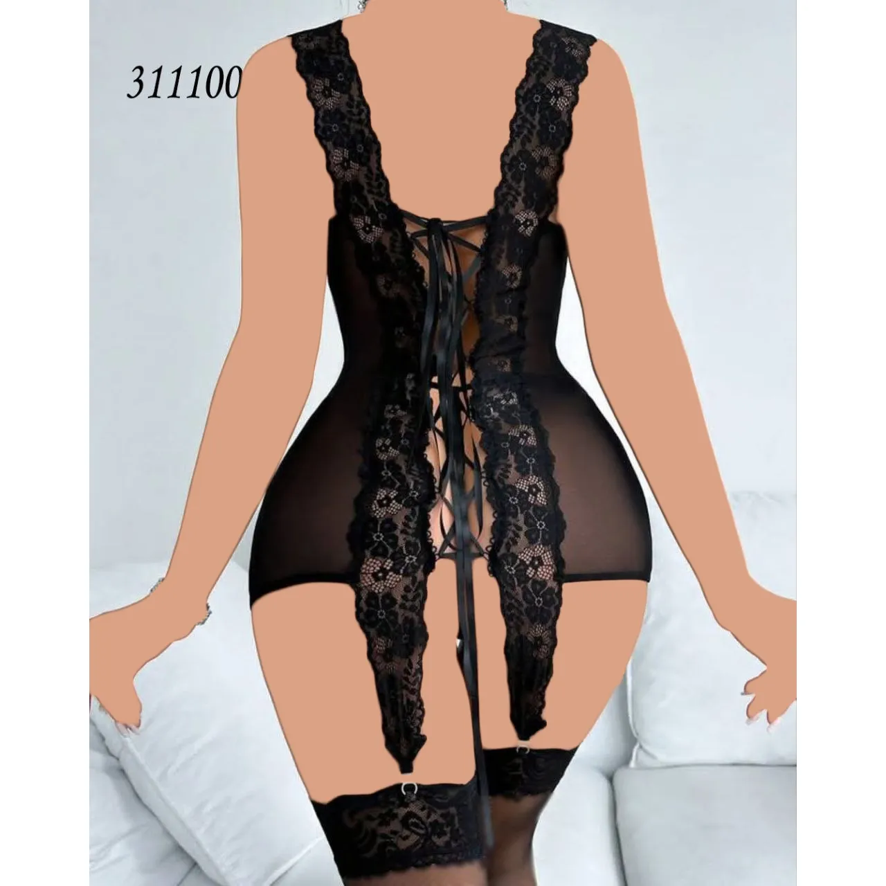 لباس خواب پشتبندی Desire کد 3111003 - تصویر 3